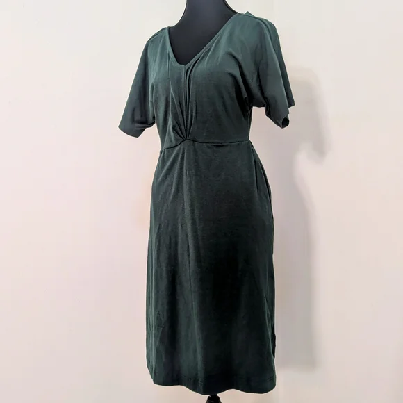 Pact Dark Green Midi Dress - Picture 1 of 7